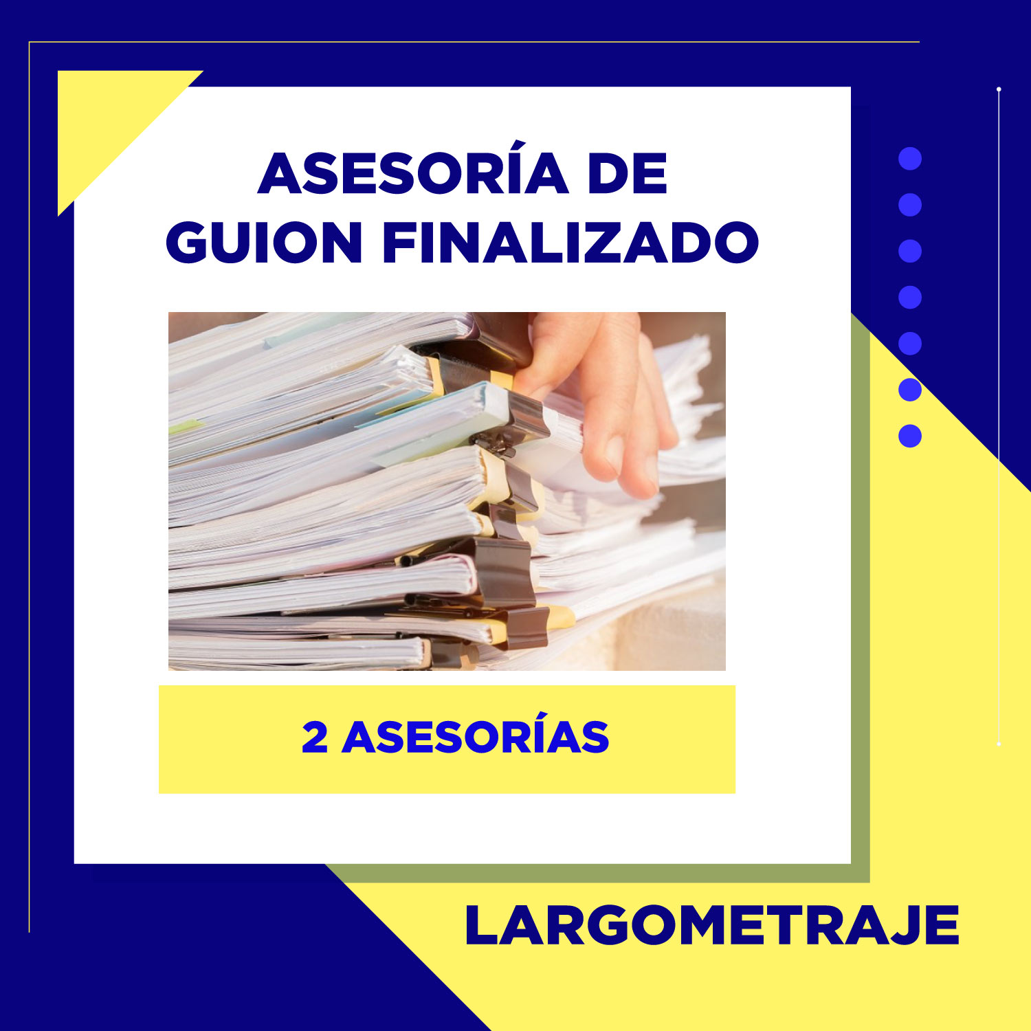 Asesorías de guion finalizado de largometraje